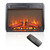 A2ZHOME 23" Electric Fireplace Insert, Ultra Thin Heater with Log Set & Realistic Flame, Remote Control with Timer, Overheating Protection