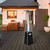 A2ZHOME Outdoor Patio Heater, Pyramid Standing Gas LP Propane Heater with Wheels, 89-Inch Tall, 42,000 BTU for Commercial Courtyard (Black)
