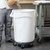 a2zhospo 32 Gallon / 510 Cup White Round Mobile Ingredient Storage Bin with Lid