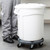 a2zhospo 20 Gallon / 320 Cup White Round Mobile Ingredient Storage Bin with Lid