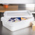 a2zhospo Freezer-Safe Perforated Plastic Drain Box Combo, White 21 1/4" x 15 3/4" x 5"