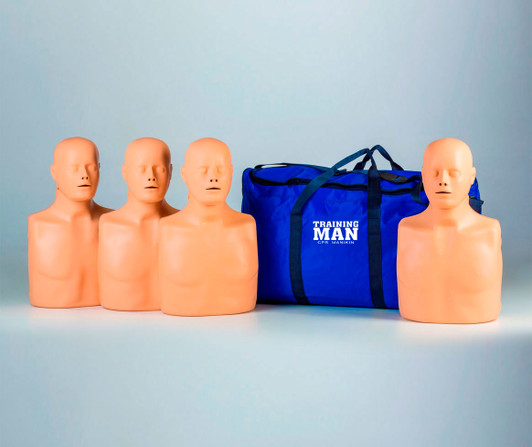 Training Man: Two-in-One CPR Manikin 4 pack with carry case