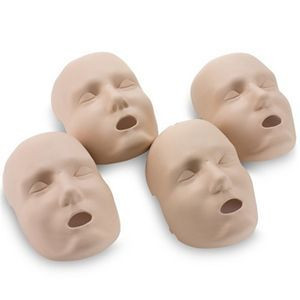Face Replacements for Prestan Adult Manikin (4-Pack) in Medium Skin