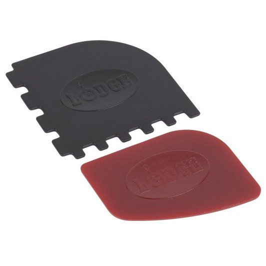 Lodge SCRAPERCOMBO Red Pan Scraper and Black Grill Pan Scraper - 2/Set