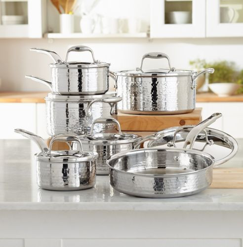 Lagostina Artiste-Clad Hand Hammered Design Cookware Set 12-pc