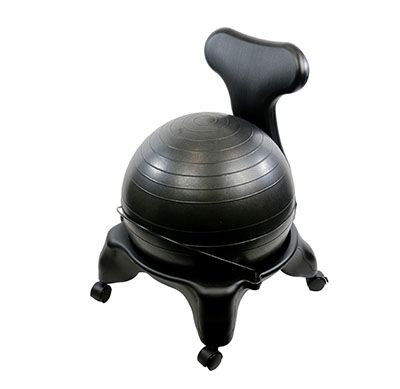 Plastic Exercise Ball Chair Base with Removable Backrest