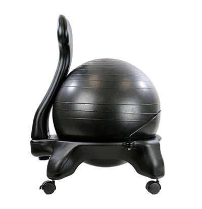 Plastic Exercise Ball Chair Base with Removable Backrest