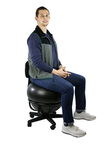 Metal Exercise Ball Chair Base with Backrest