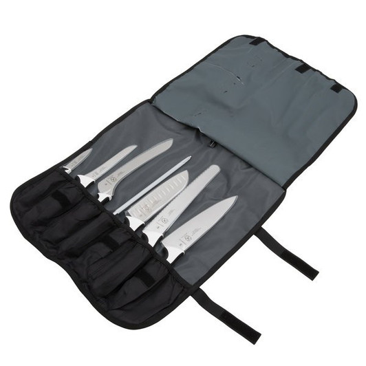 Mercer Culinary M21821WH Millennia 8-Piece White Handled Knife Roll Set