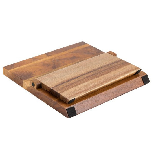 Mercer Culinary M21982RD Millennia 5-Piece Acacia Magnetic Board and Red Handle Knife Set
