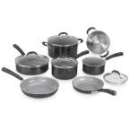 Advantage Ceramic XT Aluminum Non-Stick 11-Piece Black Cookware Set with Lids