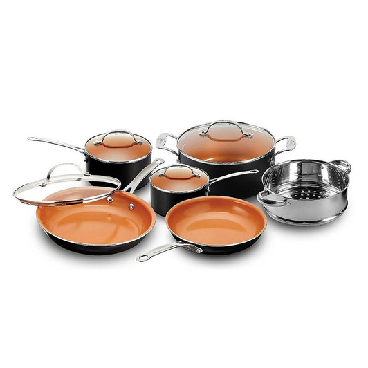 20 Piece Non-Stick Ti-Ceramic Cookware Set with Lids and Bakeware Set