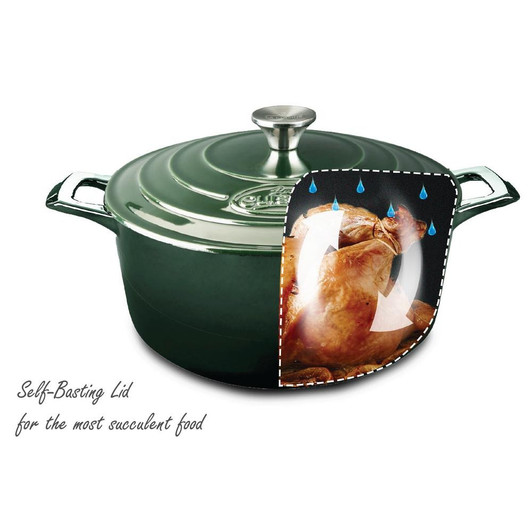6-Piece Enameled Cast Iron Cookware Set with Saute, Skillet and Oval Casserole with Trivet in White