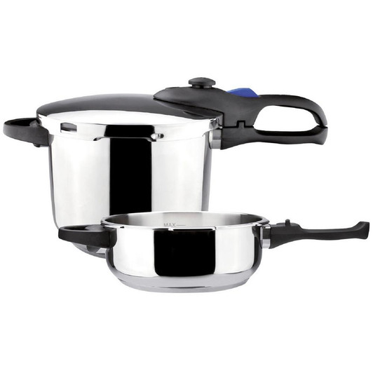 Favorit 4.2 + 6.3 Qt. Stainless Steel Pressure Cooker Set
