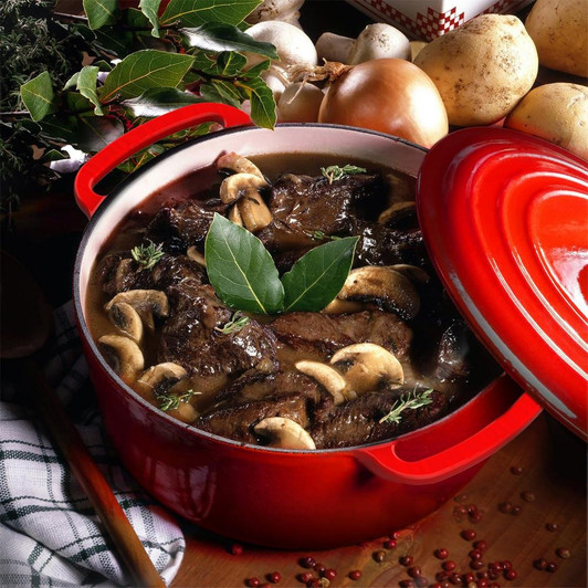 6 Qt. 2-Piece Cast Iron Casserole Dutch Oven