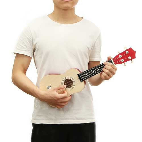 21 Inch Burlywood Soprano Ukulele Uke Hawaiian Guitar 12 Fret With Tuner Strap Carrying Bag C122-1228362