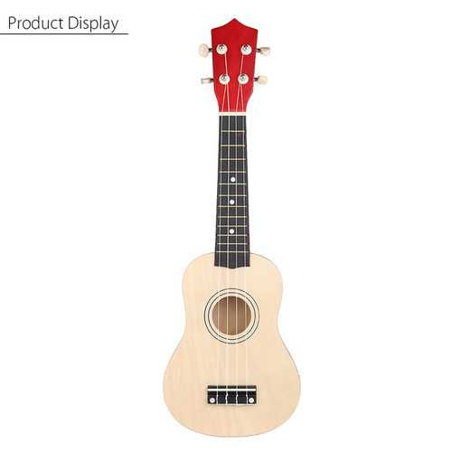 21 Inch Burlywood Soprano Ukulele Uke Hawaiian Guitar 12 Fret With Tuner Strap Carrying Bag C122-1228362