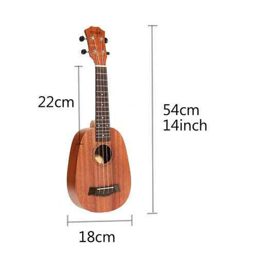 21 Inch Soprano Pinapple Mahogany Ukulele 4 Strings Hawaii Mini Guitar Children Gift C122-1183266