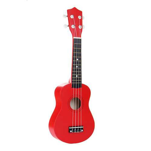 21 Inch Basswood Soprano Ukulele with Gig Bag Tuner Red C122-1211627