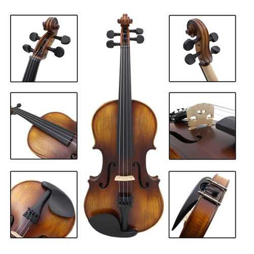 Astonvilla AV-506 4/4 Spruce Solid Wood Vintage Violin with Case&Accessories C122-1042007