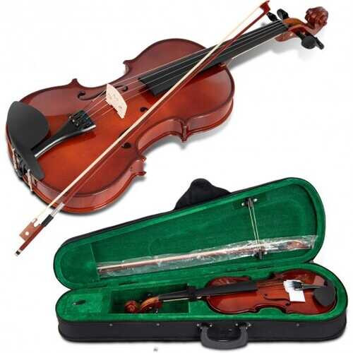Full Size 4/4 Solid Wood Student Starter Violin D681-MU10030