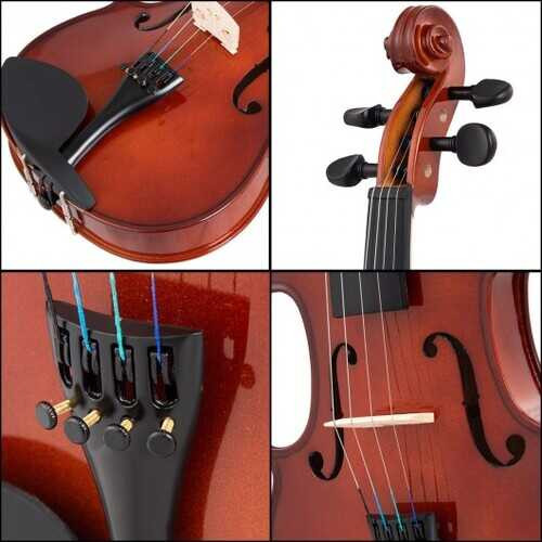 Full Size 4/4 Solid Wood Student Starter Violin D681-MU10030