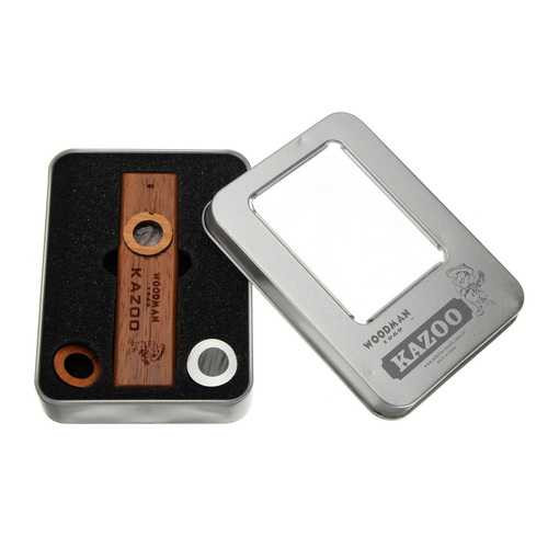 Wooden Kazoo with Metal Box for Music Player Kids Toy Gift C122-1135005