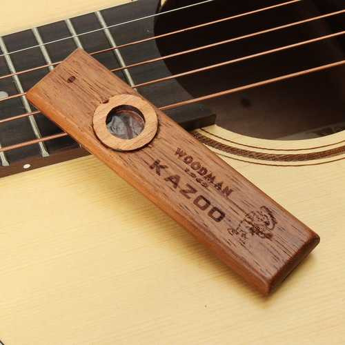 Wooden Kazoo with Metal Box for Music Player Kids Toy Gift C122-1135005
