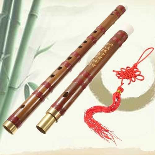 Handmade Traditional Chinese Musical Instrument D Key Bamboo Flute 61mm C122-1069750
