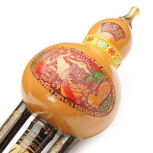 Natural Bamboo Gourd Cucurbit Flute C Tone Chinese Minority Instrument C122-976111