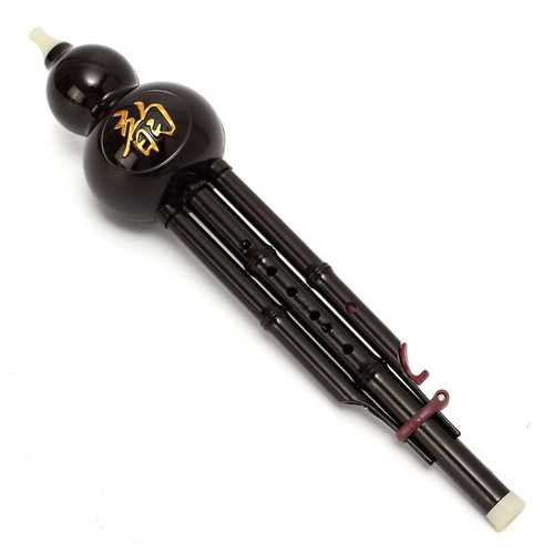 Chinese Hulusi Gourd Cucurbit Flute Double Sound C Bb Tone Yunnan Ethnic Music Instrument C122-1083576