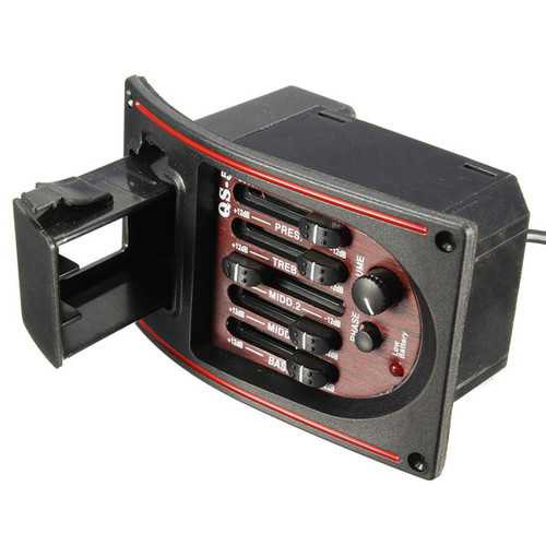 5 Band EQ Equalizer Tuner Piezo Pickup Acoustic Guitar Pre Wired Preamp Prener C122-1096375