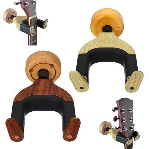Wall Mount Hooks Stand Wooden Guitar Hanger Holder Two Color C122-1268224