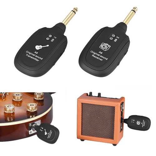 Wireless Audio Transmission Set with Receiver Transmitter For Electric Guitar Bass Violin C122-1279434