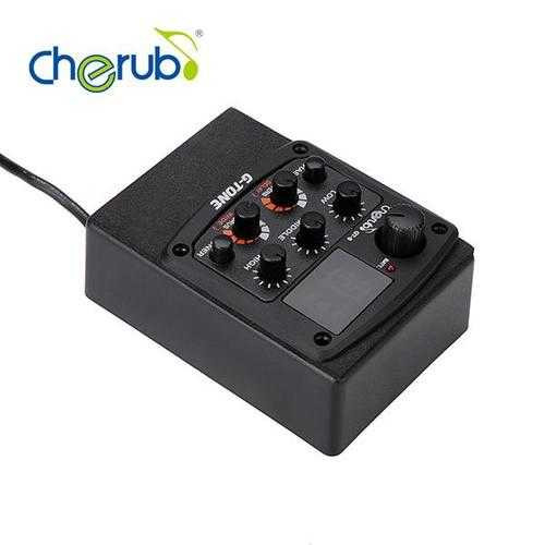 Cherub GT-6 Acoustic Guitar Preamp Pick Up With Tuner Reverb Delay Chorus Wide Effects C122-1062882