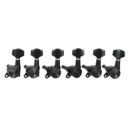 6pcs Locking Guitar Tuners Tuning Keys Pegs Bass Machine Heads Black C122-1181600