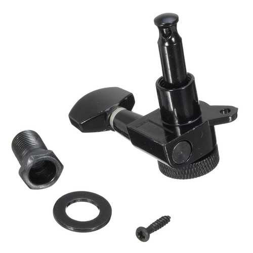 6pcs Locking Guitar Tuners Tuning Keys Pegs Bass Machine Heads Black C122-1181600