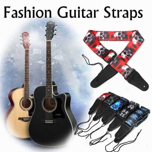 Guitar Strap Polyester Belt Electric Acoustic Bass Skull Punk Style C122-1031610
