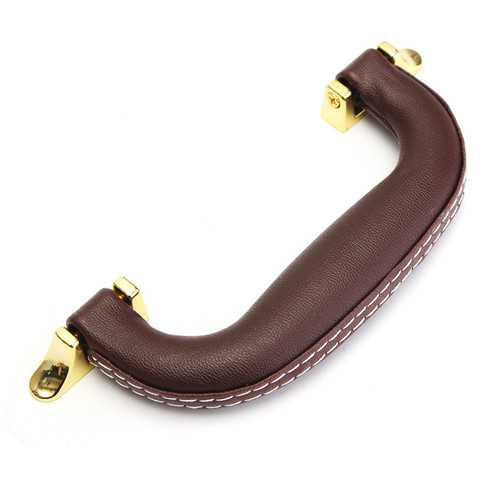 Guitar Musical Box Luggage Toolbox Trolley Instrument Case Handle Brown Leather C122-1218522