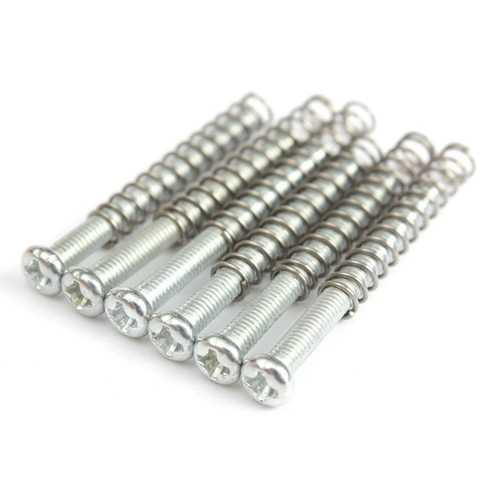 Silver Screws Springs Sets Kits Guitar Humbucker Pickup Mounting C122-940317