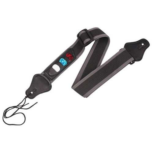 Nylon Guitar Strap with Three Pick Holder Strap with for Electric Acoustic Bass Guitar C122-1135006