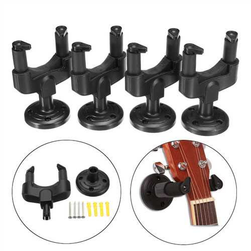 4Pcs Guitar Ukulele Bass Wall Mount Hanger Stand Holder Hooks Display Acoustic Electric Bass C122-1247217