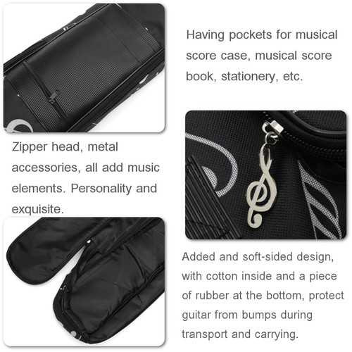 39 40 41 Inch Acoustic Guitar Double Straps Padded Guitar Soft Case Gig Bag Backpack C122-1232242
