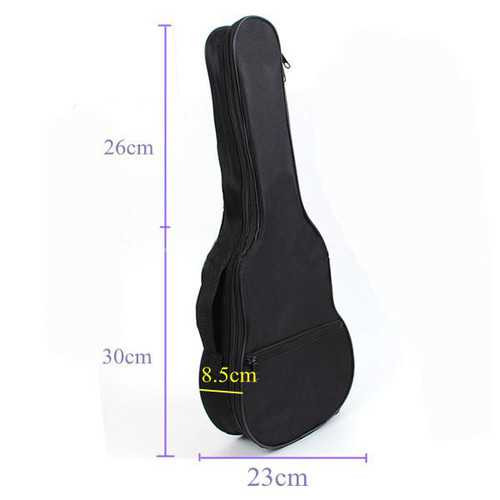 21 Inch Ukulele Gig Bag Case Shoulder Strap Black Light Gear C122-932412