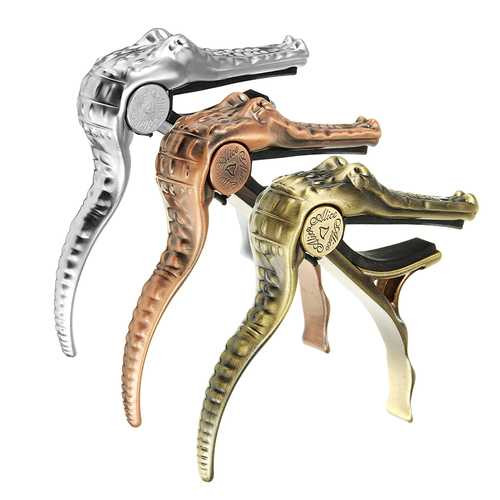 Alice Crocodile Style Zinc Alloy Guitar Capo for Folk Wood Guitar Electric Guitar C122-1163452