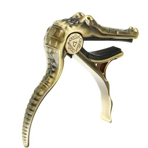 Alice Crocodile Style Zinc Alloy Guitar Capo for Folk Wood Guitar Electric Guitar C122-1163452