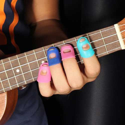 4 In 1 Guitar Fingertip Protectors Silicone Finger Guards For Ukulele C122-991059
