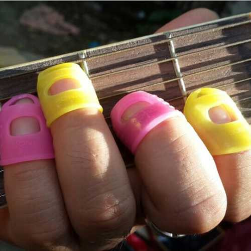 4 In 1 Guitar Fingertip Protectors Silicone Finger Guards For Ukulele C122-991059