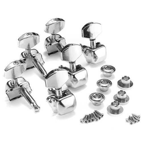 6Pcs Guitar String Tuning Pegs Semi-closed Tuner Heads for Acoustic Guitar C122-1079188