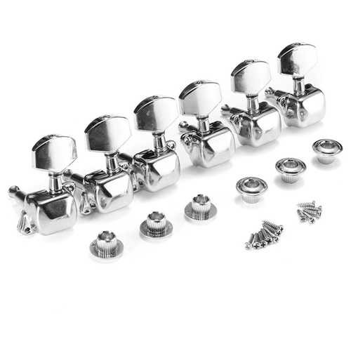 6Pcs Guitar String Tuning Pegs Semi-closed Tuner Heads for Acoustic Guitar C122-1079188